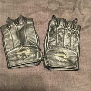 Indian Motorcycle leather fingerless gloves